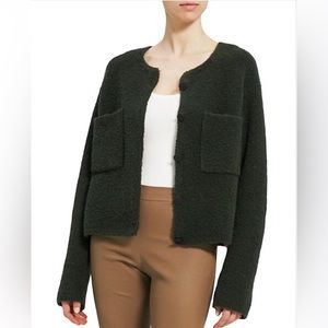 ISO theory boucle cardigan seastorm